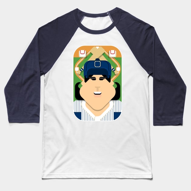 Baseball Blue Pinstripes - Deuce Crackerjack - Amy version Baseball T-Shirt by Boxedspapercrafts